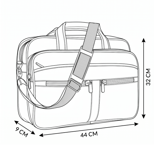 Torba na laptopa 15,6" czarna na dokumenty Zenith