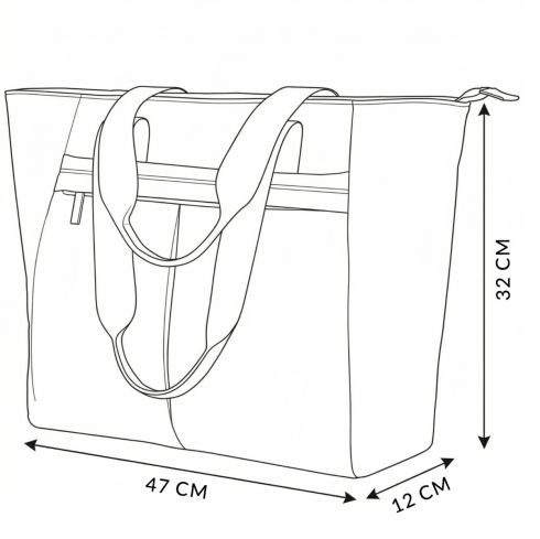 Torebka czarna damska typu shopper After 