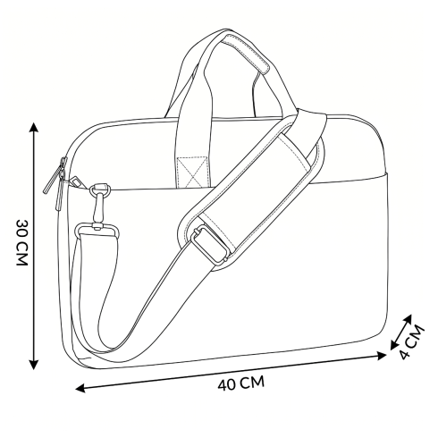 Czarna torba na laptopa 15,6" z uchwytem na walizkę Vega