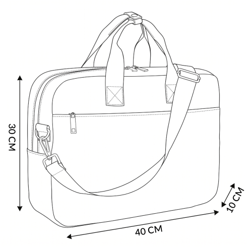 Czarna torba na laptopa 15,6" z uchwytem na walizkę Leo