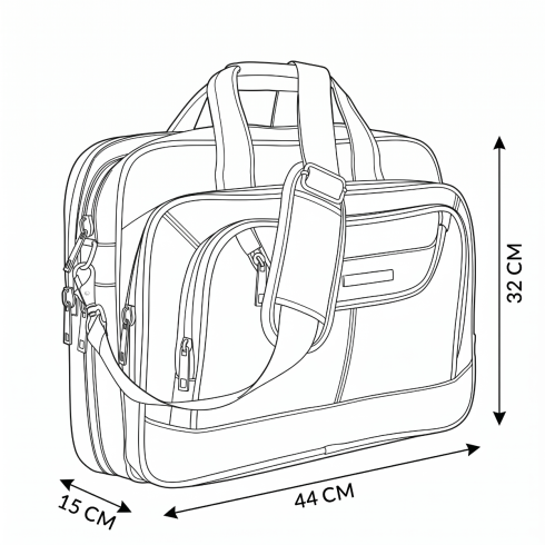 Torba na laptopa i dokumenty 15,6" czarna Pulsar