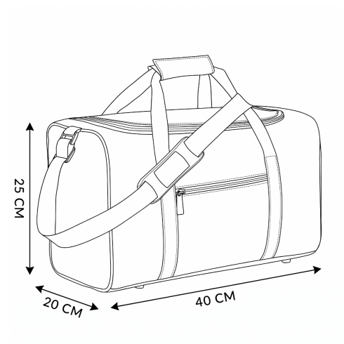 Torba samolotowa 40x20x25 podręczna szara Ottawa