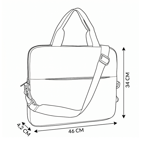 Torba na laptopa 17,3" z mocowaniem na walizkę Vela