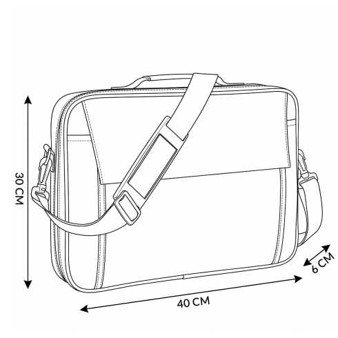 Torba na laptopa usztywniana  15,6" czarna Gravity