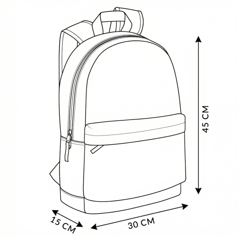 Plecak w czarno-białą szachownicę ZG765 - 20L
