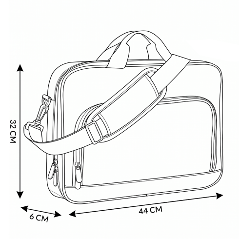 Torba na laptopa 15,6" z mocowaniem na walizkę usztywniana Titan