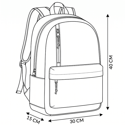 Plecak miejski z kolekcji Orlando, 18L, ZG788