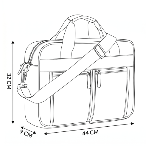 Torba miejska na laptopa 15,6" z kieszonkami czarna Orion