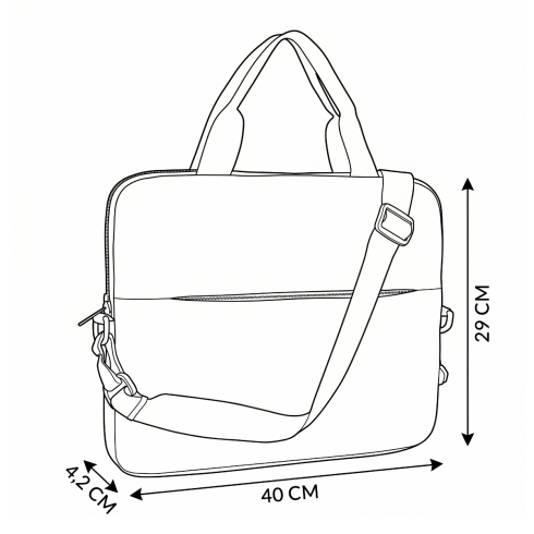 Szara torba na laptopa 15,6" z uchwytem na walizkę Mercury