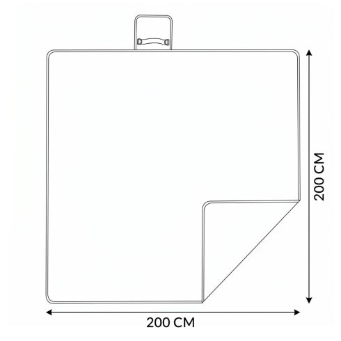 Koc piknikowy 200x200 cm z izolacją ZG903
