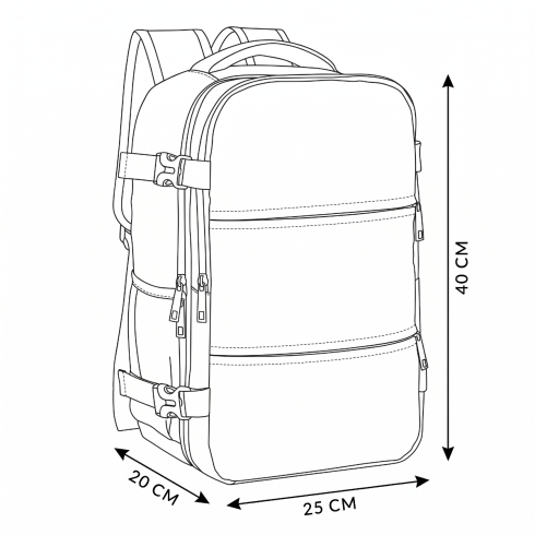 Plecak ergonomiczny 40x20x25 podręczny Salem