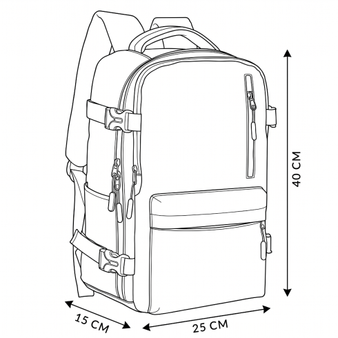 Plecak Ryanair podróżny 40x25x15 czarny Liverpool