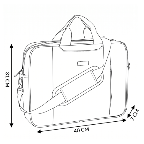 Torba na laptopa męska damska 15,6” usztywniana Mars