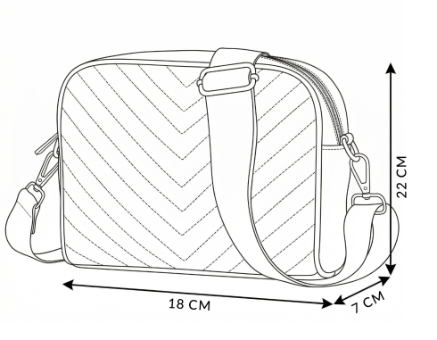 Torebka mała czarna crossbody z ekoskóry Nocturne