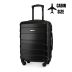 Walizka kabinowa na kółkach 55x40x20, czarna, ZG502 ABS C Black