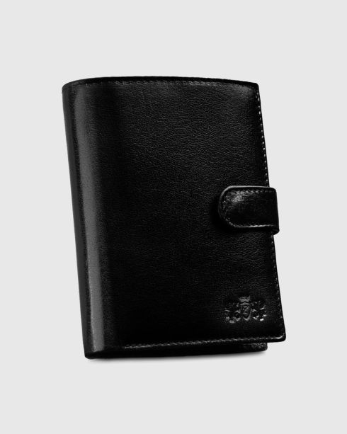 Portfel na dokumenty RFID Secure pionowy skórzany męski Korona
