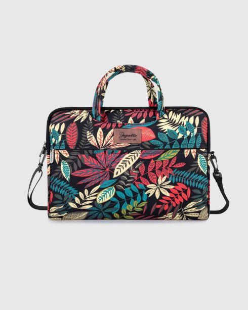 Torba na laptopa w kwiaty 15,6” Zagatto ZG638 - żółta, czarna, czerwona, niebieska
