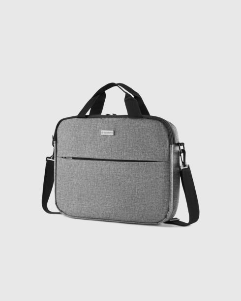 Torba na laptopa dwukomorowa szara 15,6" Lunar