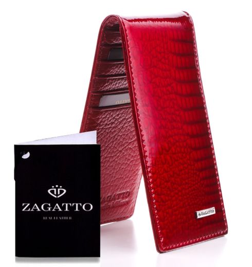 Skórzane etui/wizytownik na dokumenty ZG-01-SC RED