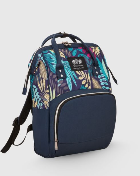 Niebieski plecak z uchwytami do wózka "mommy bag" Zagatto ZG660 - zdjęcie główne, zdjęcie główne