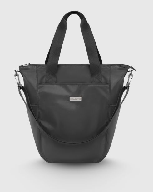 Czarna torebka damska shopper z paskiem na ramię ZG839 - miniatura