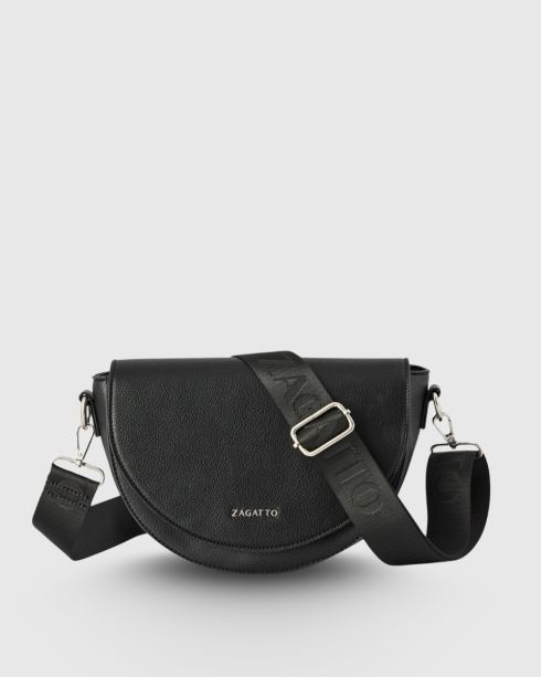 Czarna torebka z ekoskóry damska crossbody